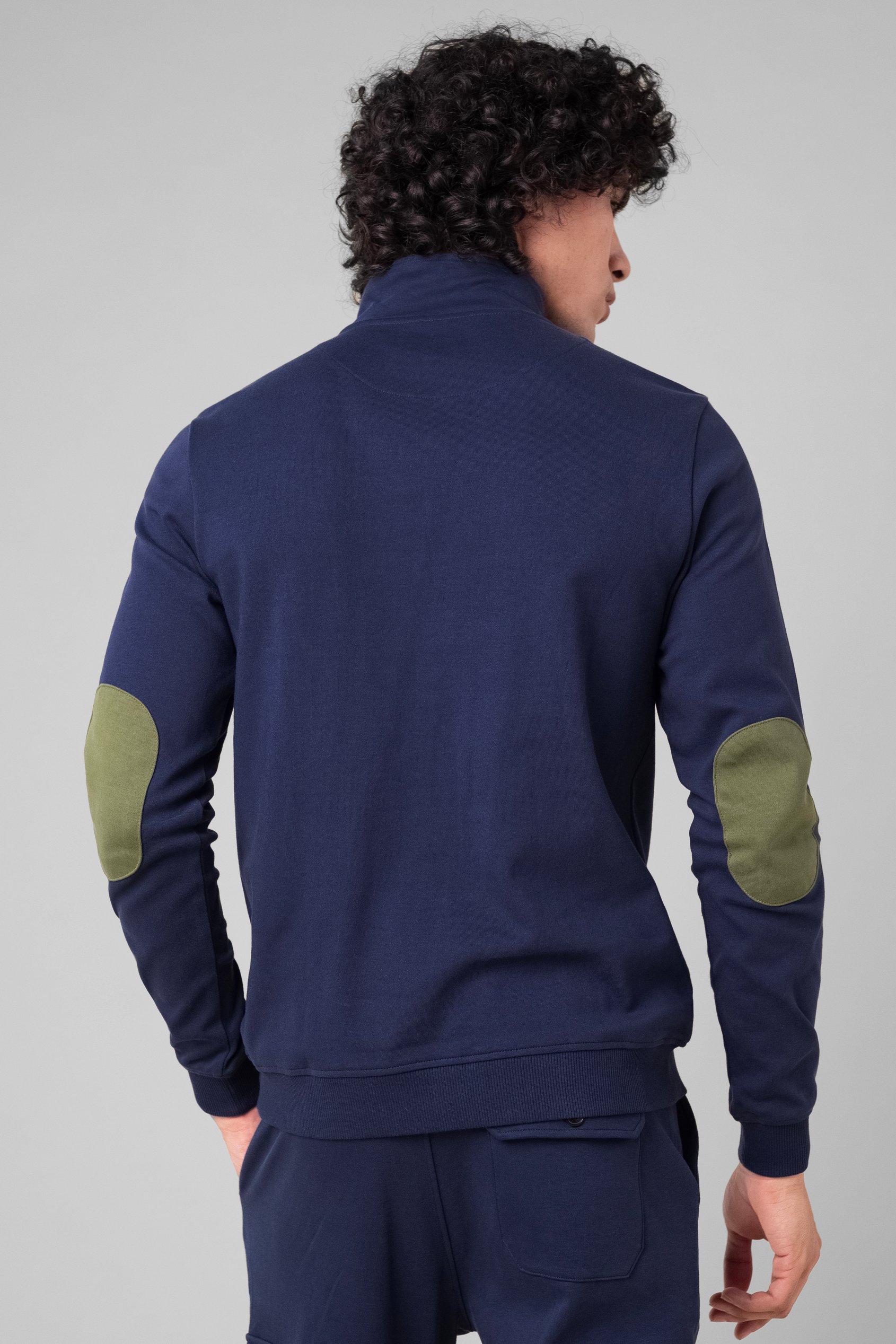 Elbow Patch Half Zip Sweatshirt