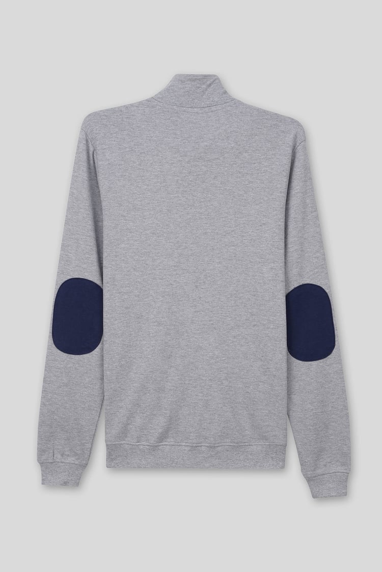Elbow Patch Half Zip Sweatshirt