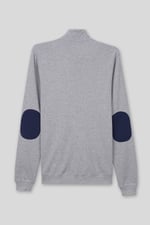 Elbow Patch Half Zip Sweatshirt