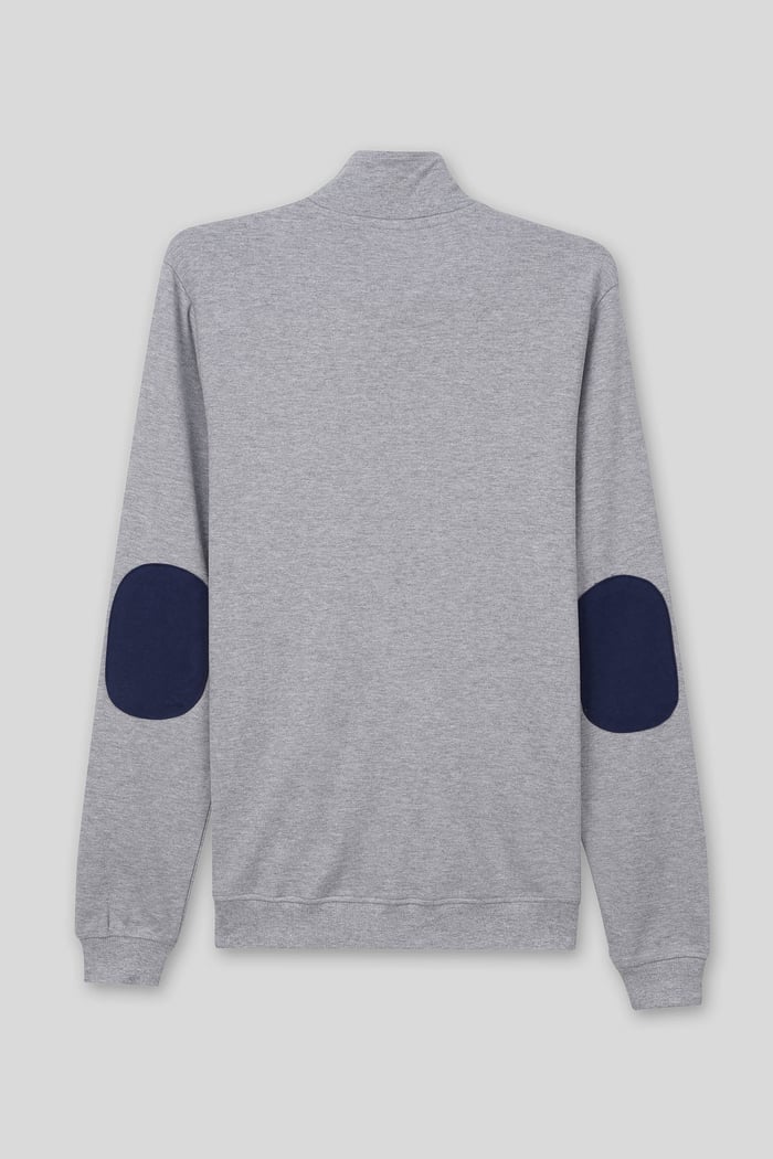 Elbow Patch Half Zip Sweatshirt