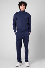 Elbow Patch Half Zip Sweatshirt