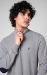 Elbow Patch Half Zip Sweatshirt
