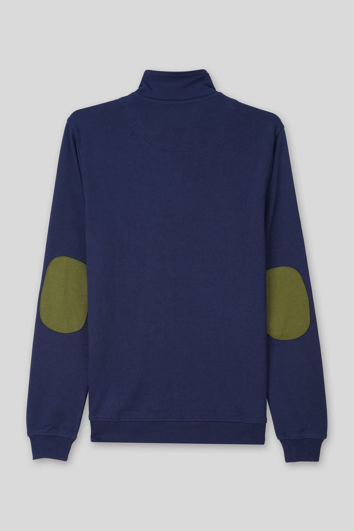 Elbow Patch Half Zip Sweatshirt