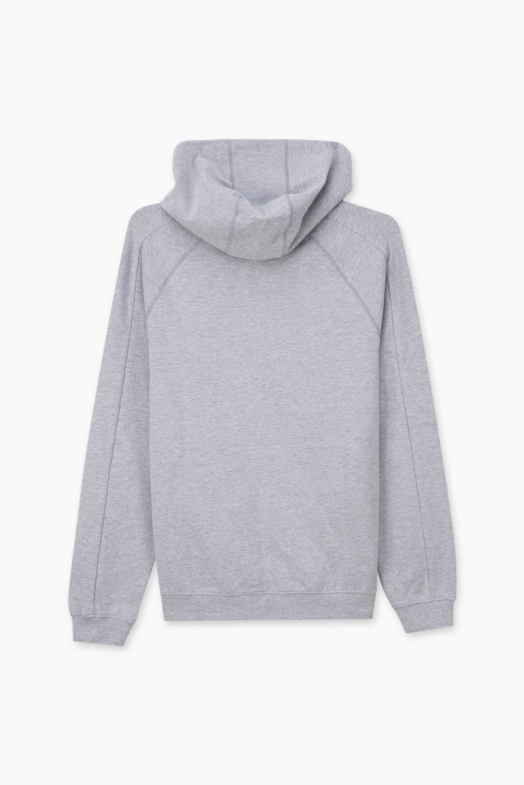 Raglan Sleeve Chest Print Hoodie