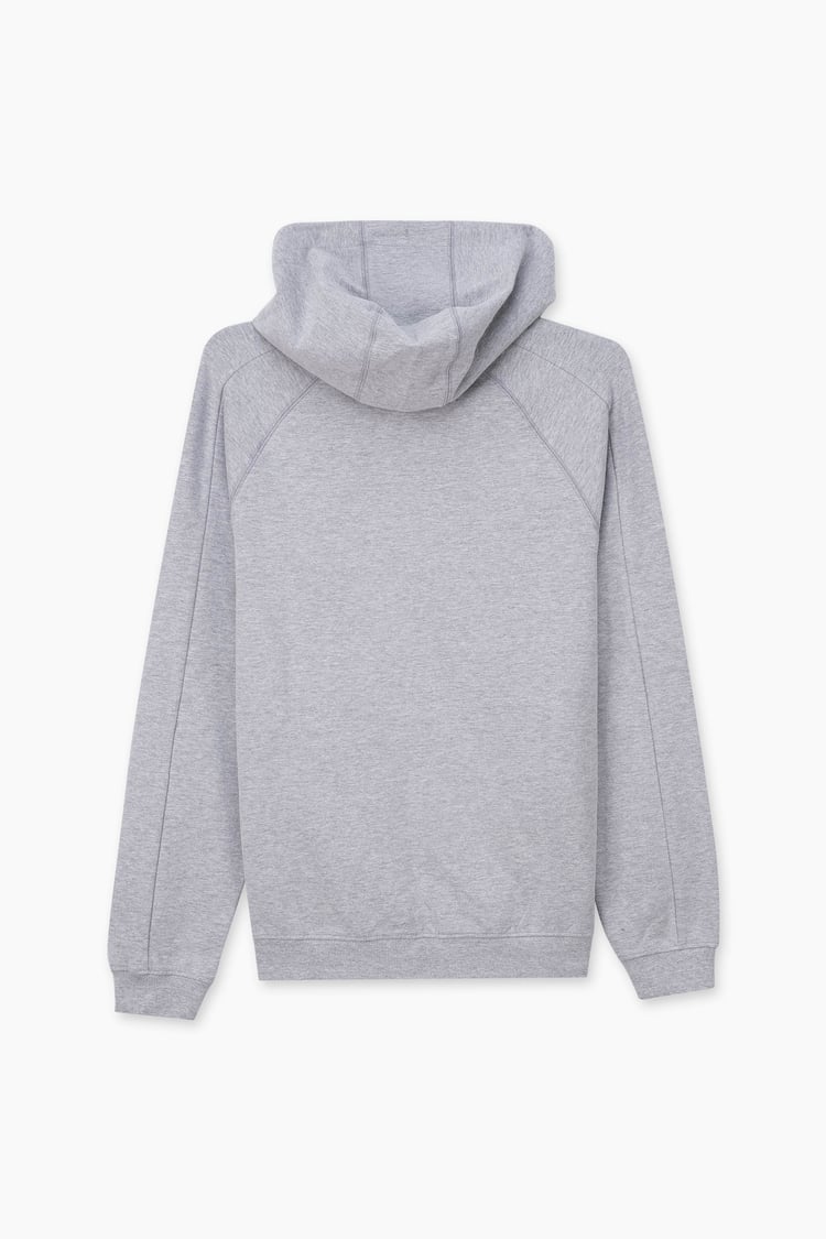 Raglan Sleeve Chest Print Hoodie