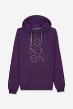 Raglan Sleeve Chest Print Hoodie