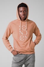 Raglan Sleeve Chest Print Hoodie