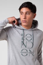 Raglan Sleeve Chest Print Hoodie