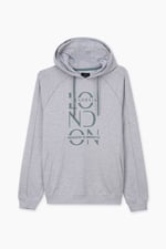 Raglan Sleeve Chest Print Hoodie