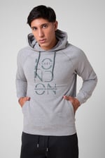 Raglan Sleeve Chest Print Hoodie