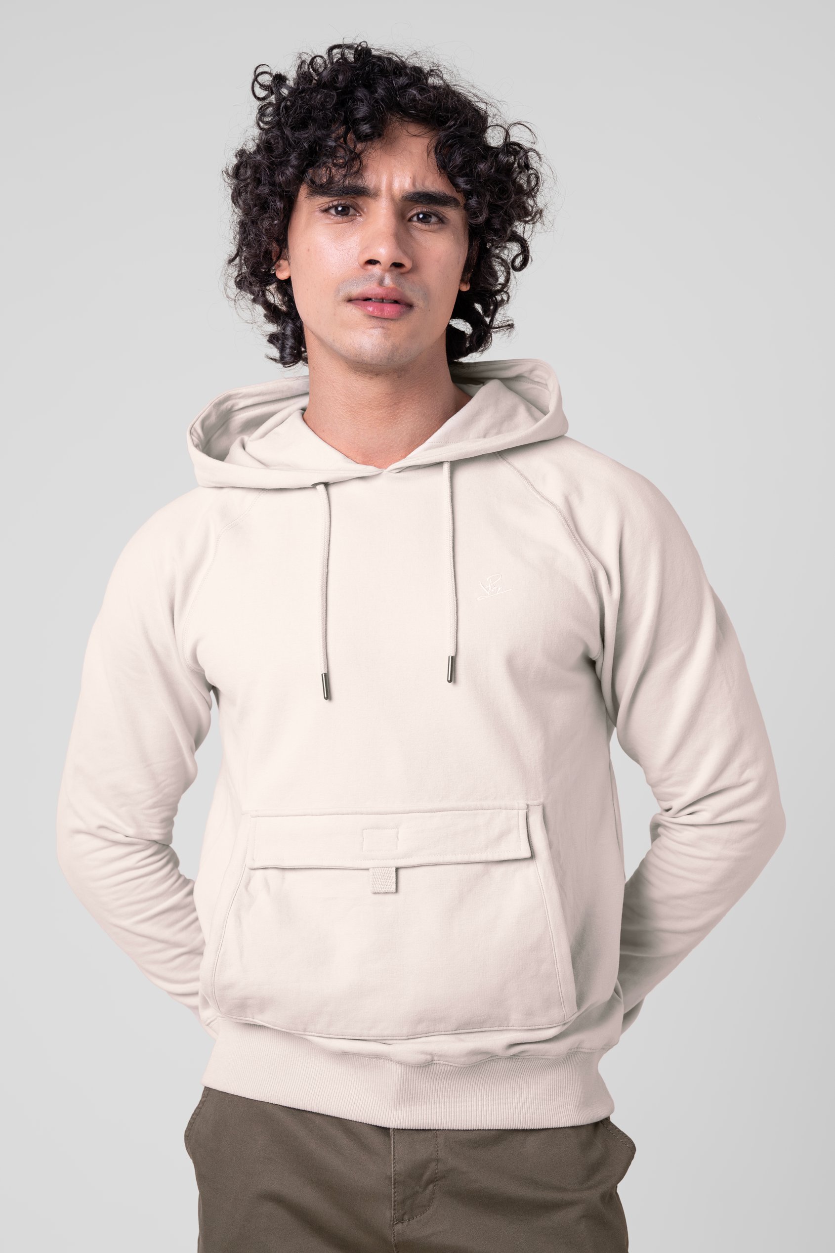 Flap Detail Kangaroo Pocket Hoodie