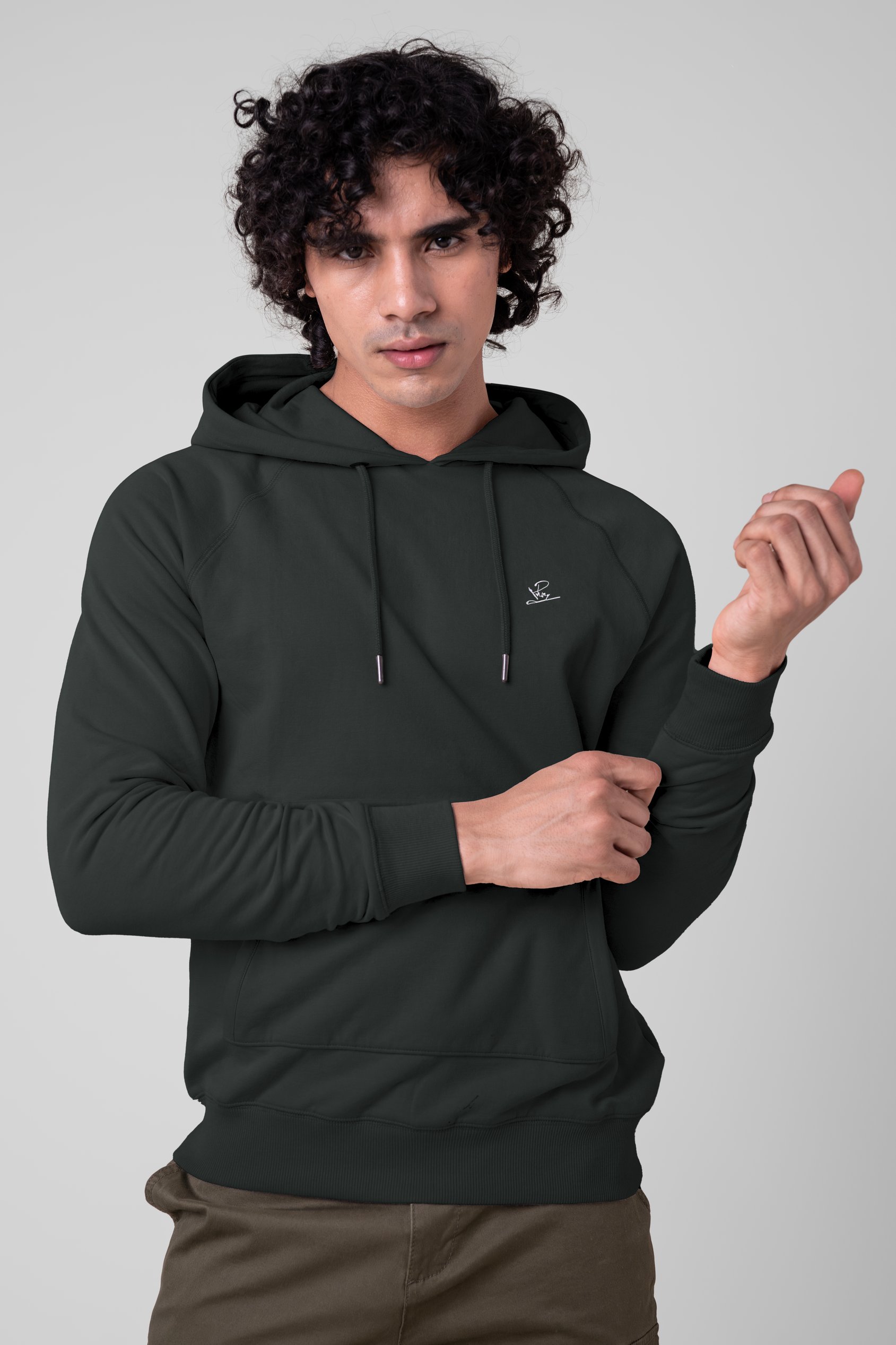 Flap Detail Kangaroo Pocket Hoodie