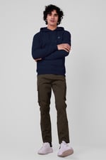 Flap Detail Kangaroo Pocket Hoodie