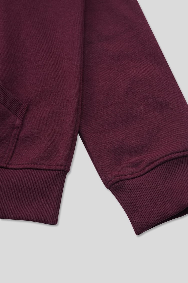 Contrast Piping Detail Zip Front Hoodie