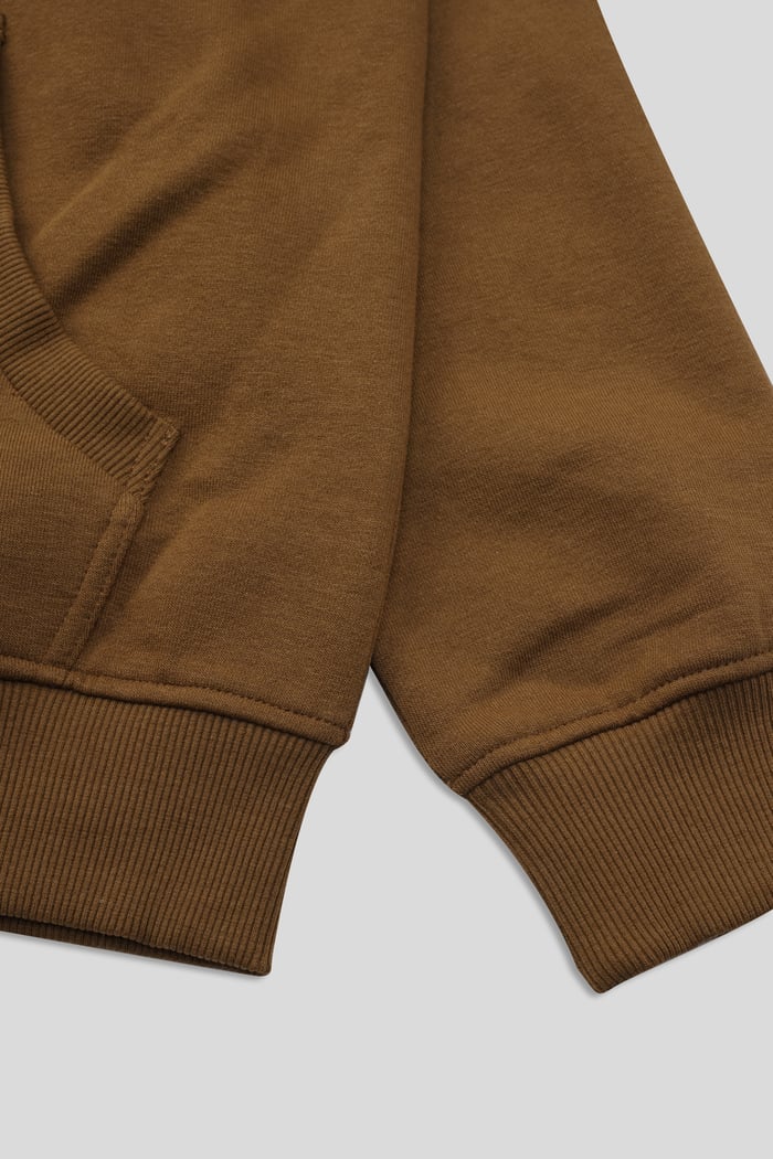 Contrast Piping Detail Zip Front Hoodie