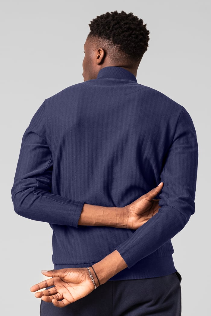 Mens Half Zip Funnel Neck Sweatshirt