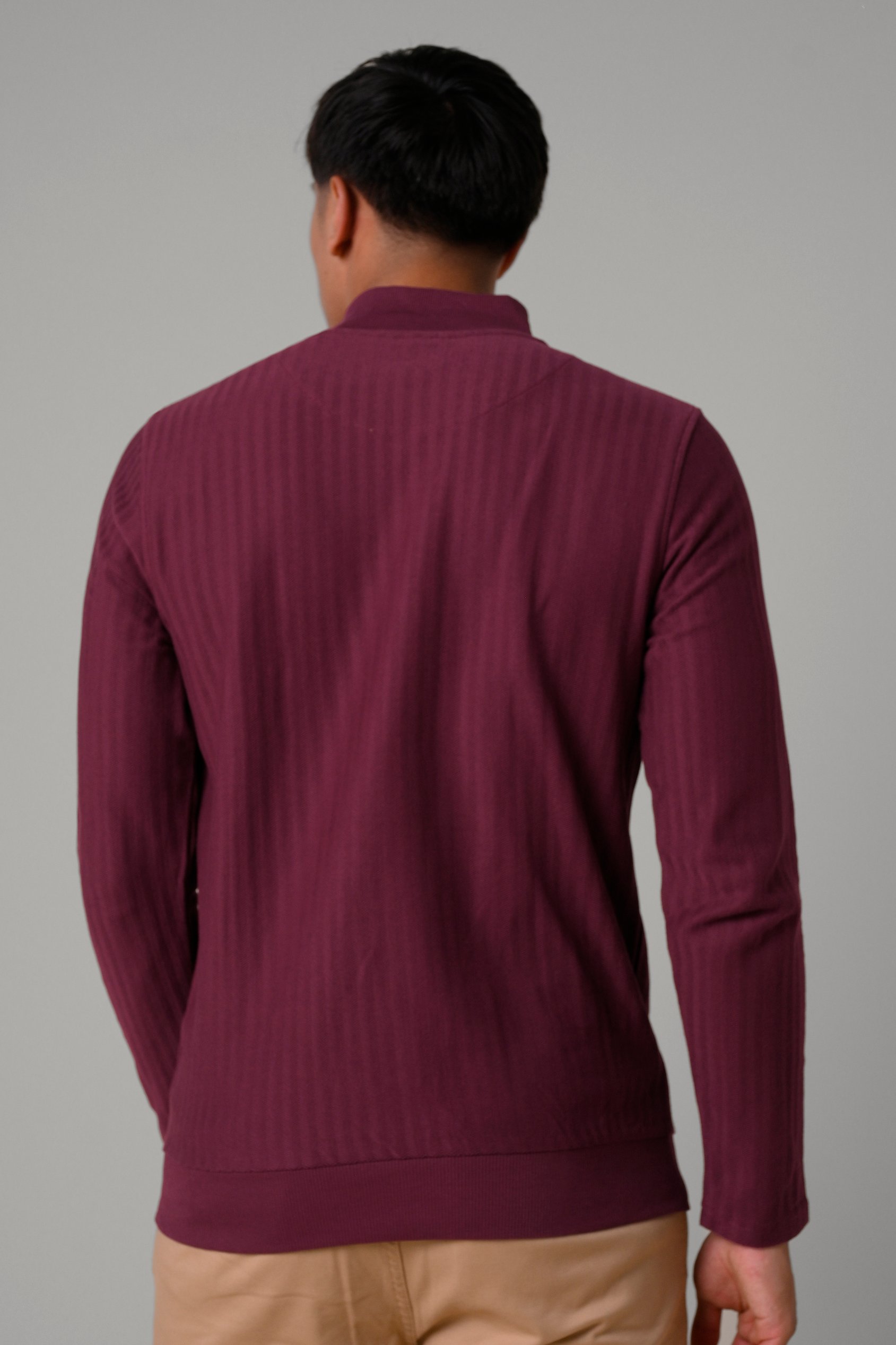 Mens Half Zip Funnel Neck Sweatshirt