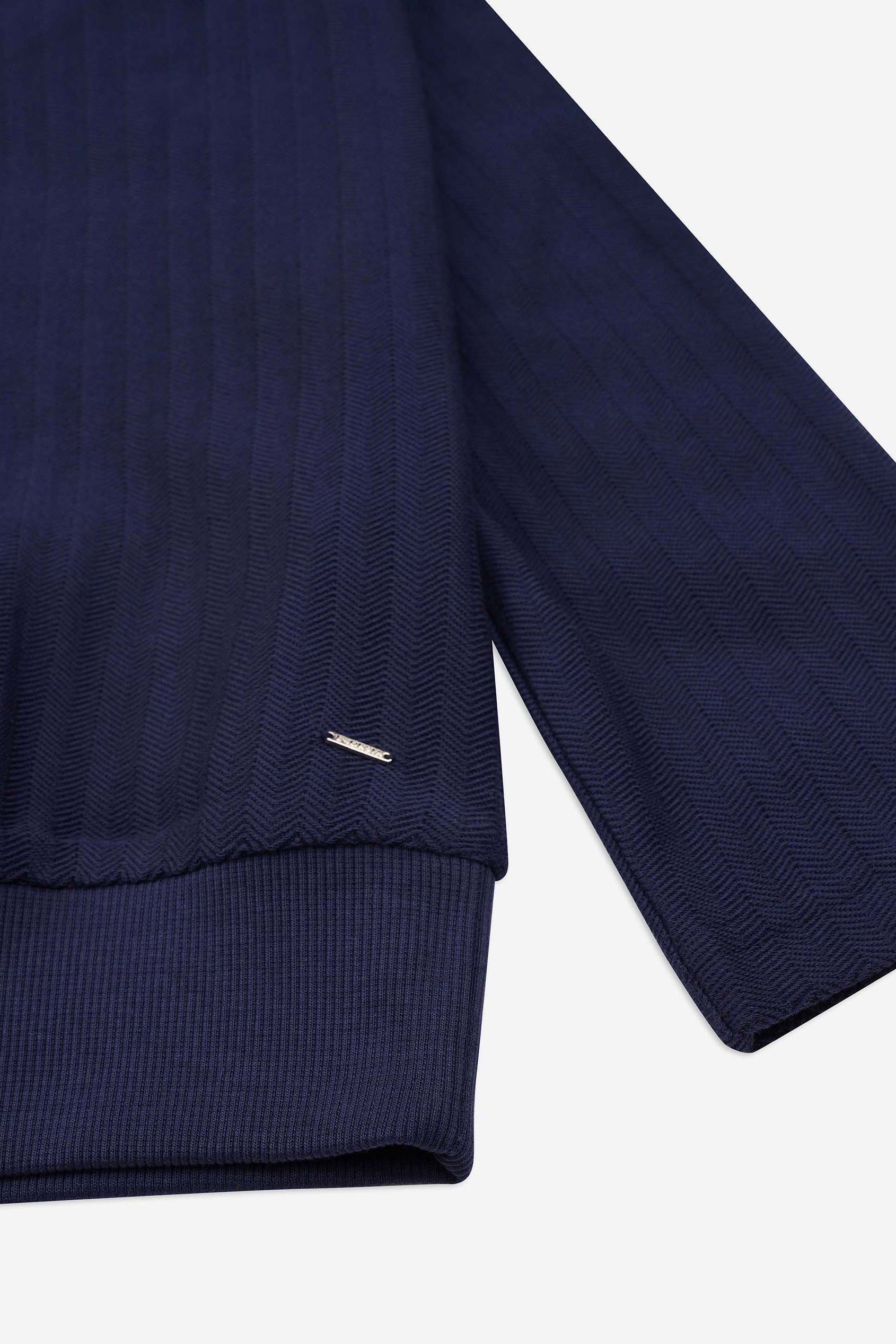 Mens Half Zip Funnel Neck Sweatshirt