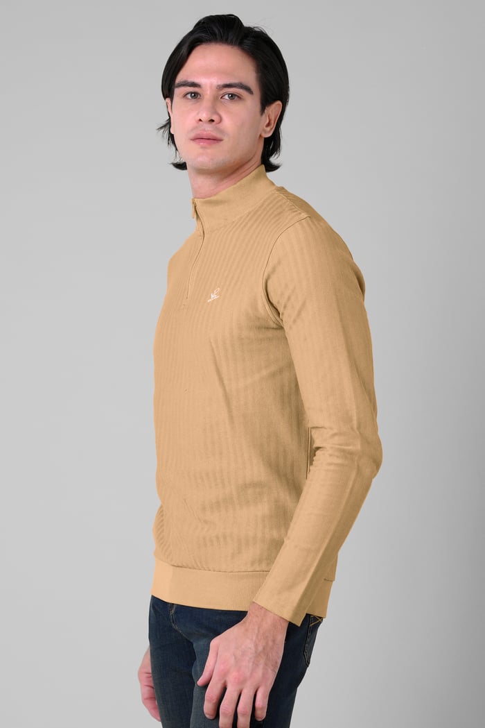 Mens Half Zip Funnel Neck Sweatshirt