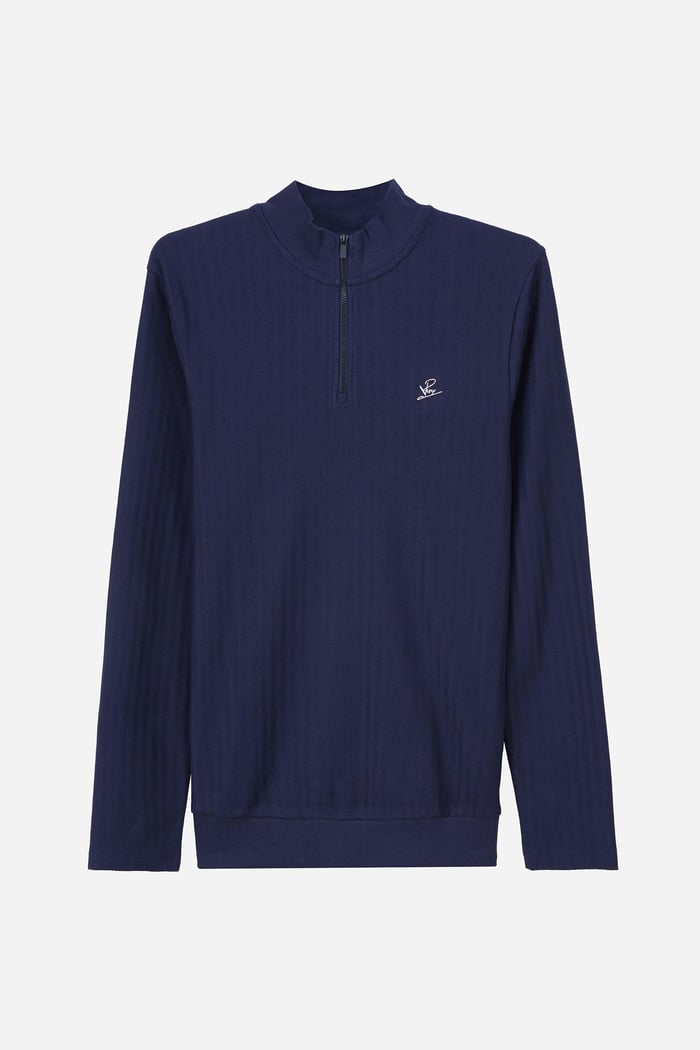 Mens Half Zip Funnel Neck Sweatshirt