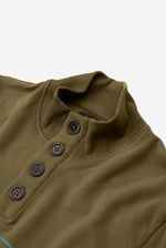 Button-Up Funnel Neck Sweatshirt