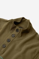 Button-Up Funnel Neck Sweatshirt