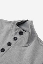 Button-Up Funnel Neck Sweatshirt