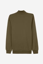 Button-Up Funnel Neck Sweatshirt