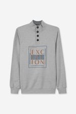 Button-Up Funnel Neck Sweatshirt