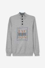 Button-Up Funnel Neck Sweatshirt