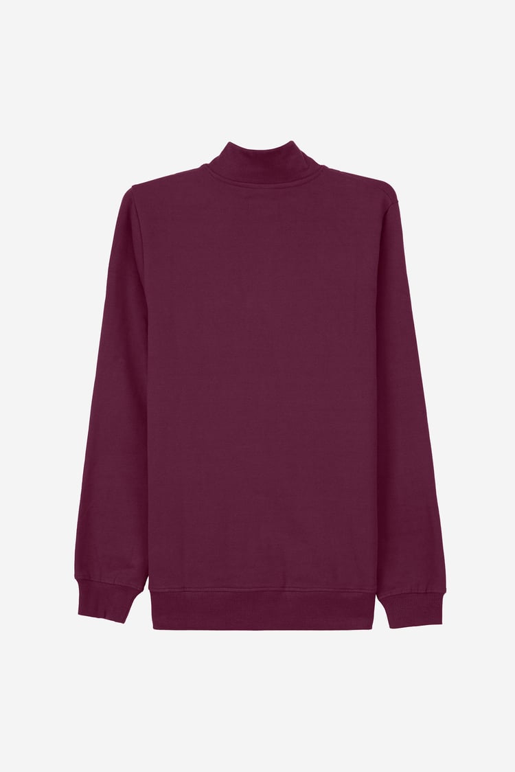 Button-Up Funnel Neck Sweatshirt