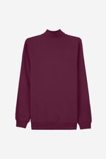 Button-Up Funnel Neck Sweatshirt