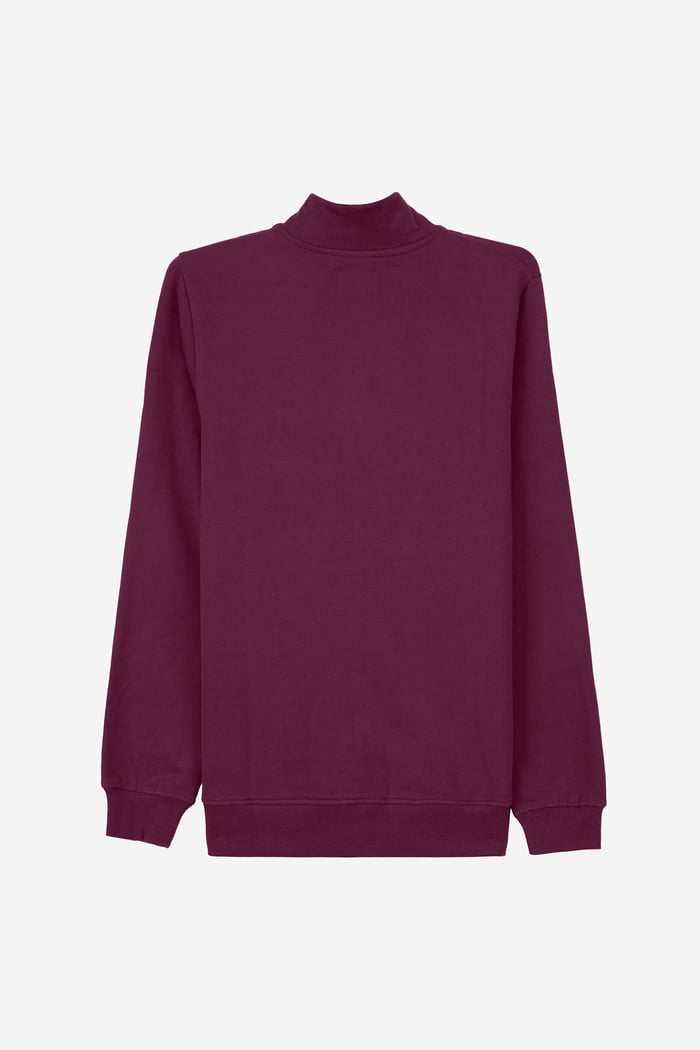 Button-Up Funnel Neck Sweatshirt