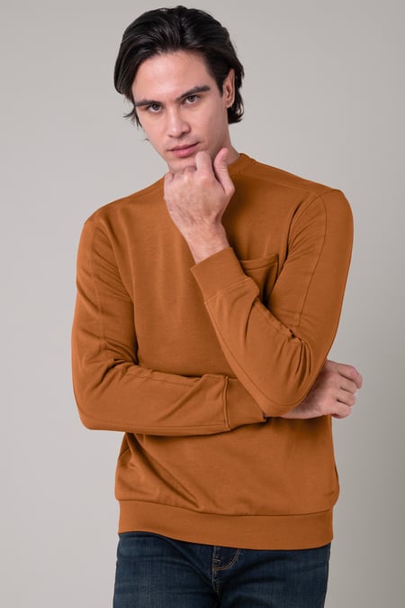 Black Long Sleeve Front Pocket SweatShirt