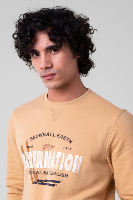 Mens Orange Hibernation Sweatshirt