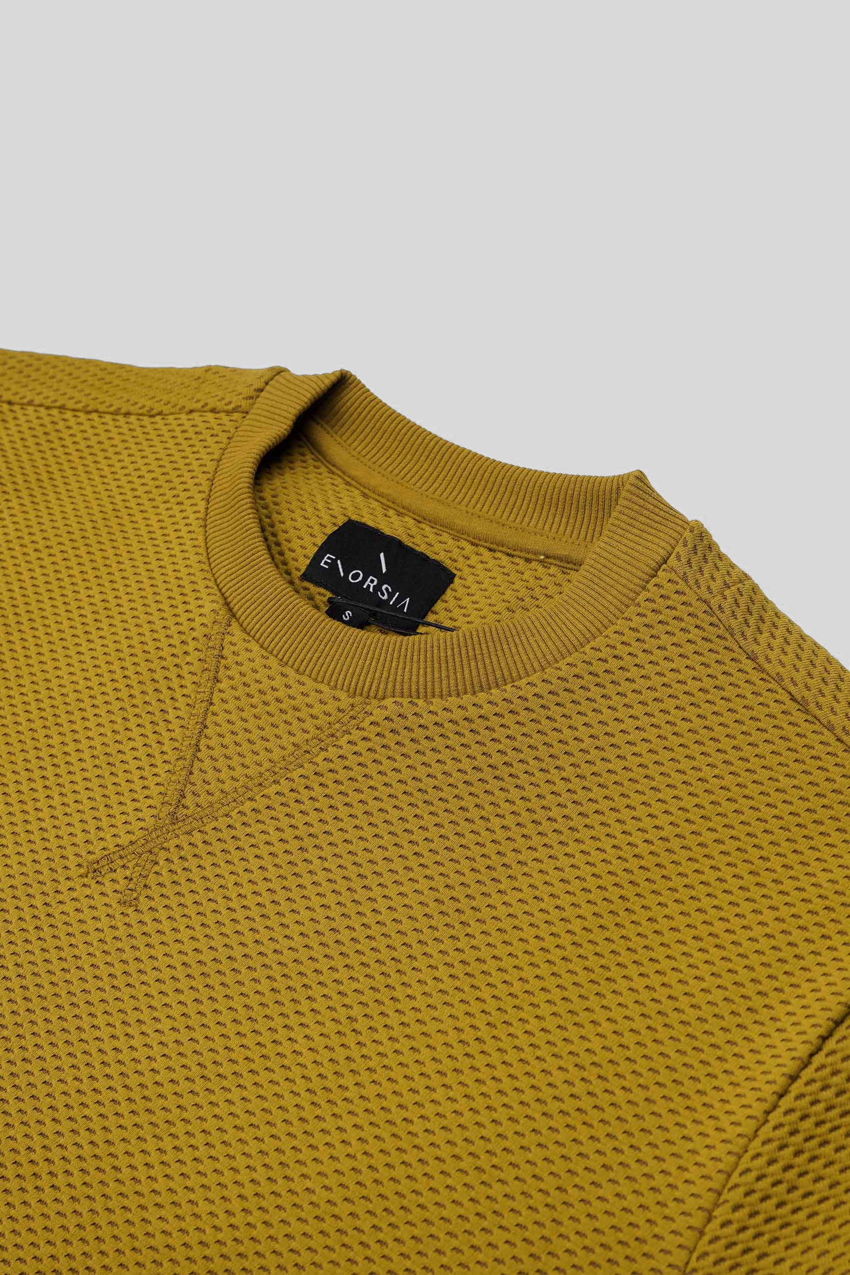 Mens Crew Neck Design Rib Sweatshirt