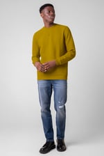 Mens Crew Neck Design Rib Sweatshirt