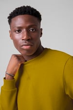 Mens Crew Neck Design Rib Sweatshirt