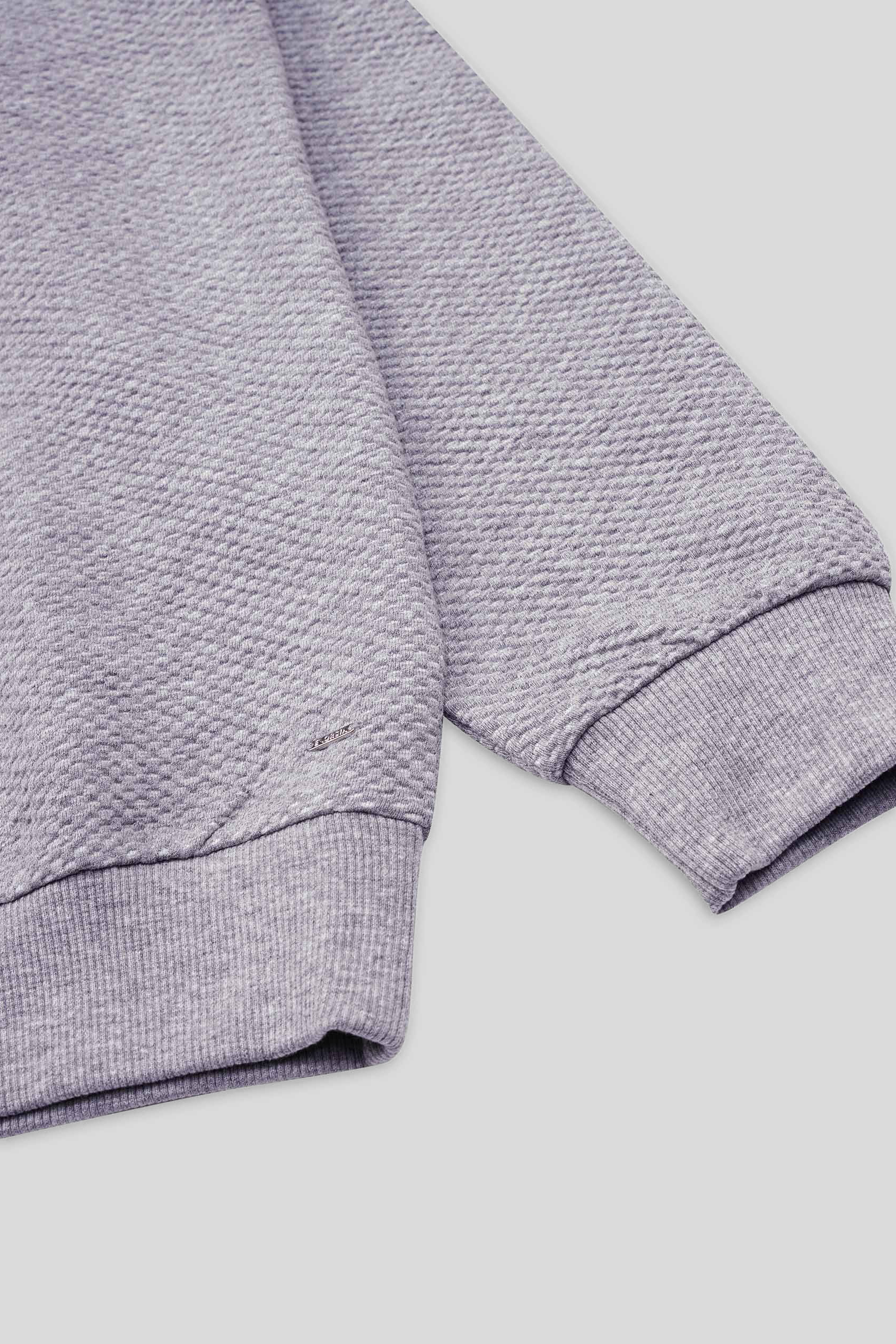 Mens Crew Neck Design Rib Sweatshirt