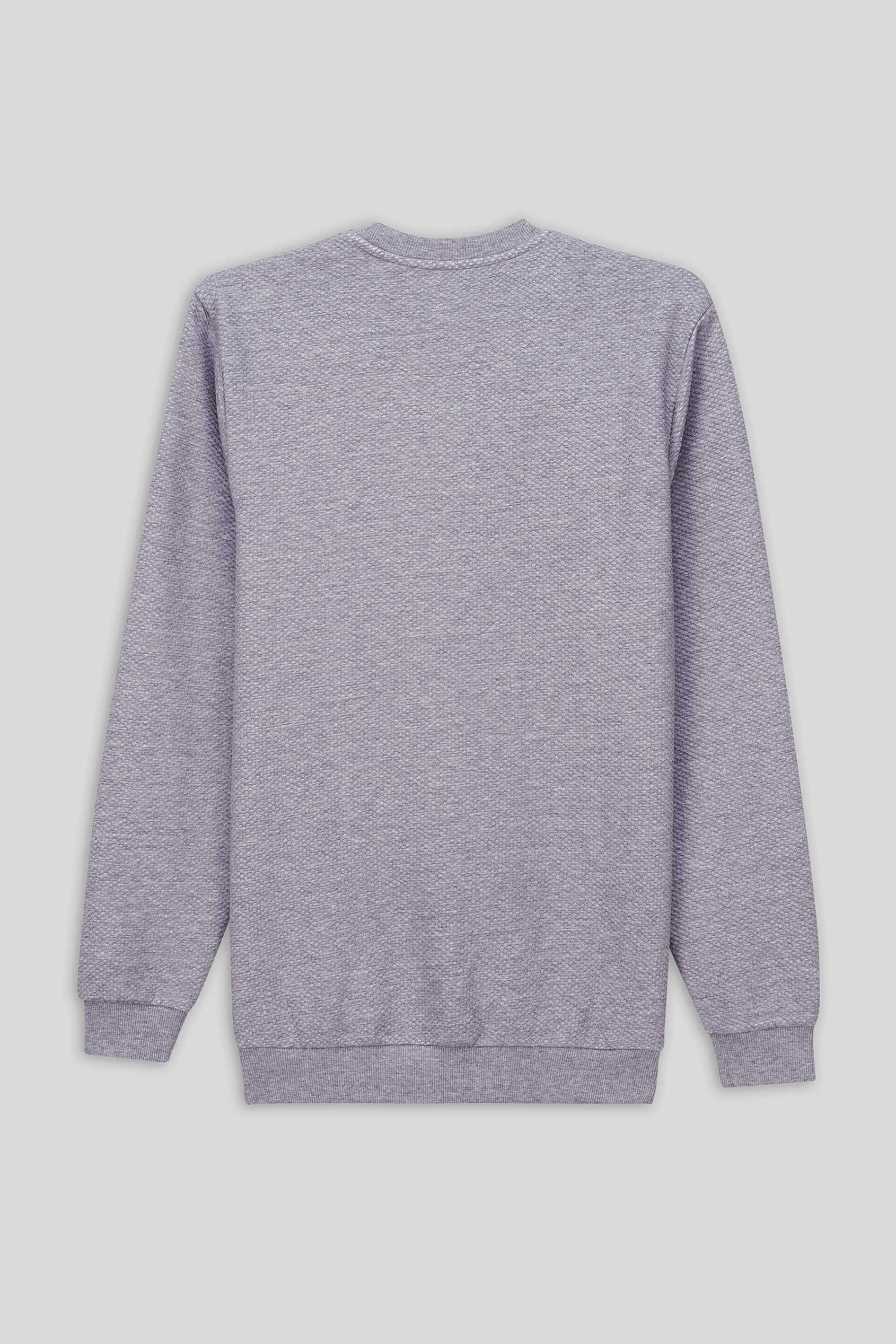 Mens Crew Neck Design Rib Sweatshirt