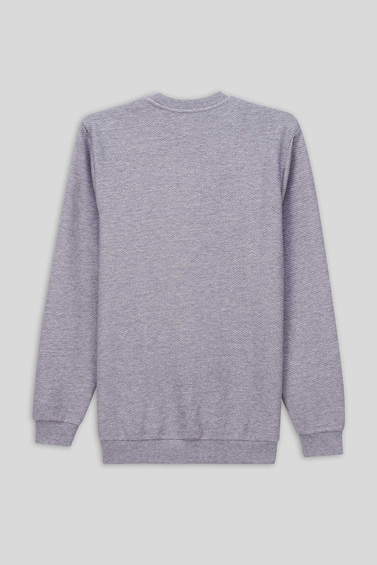 Mens Crew Neck Design Rib Sweatshirt