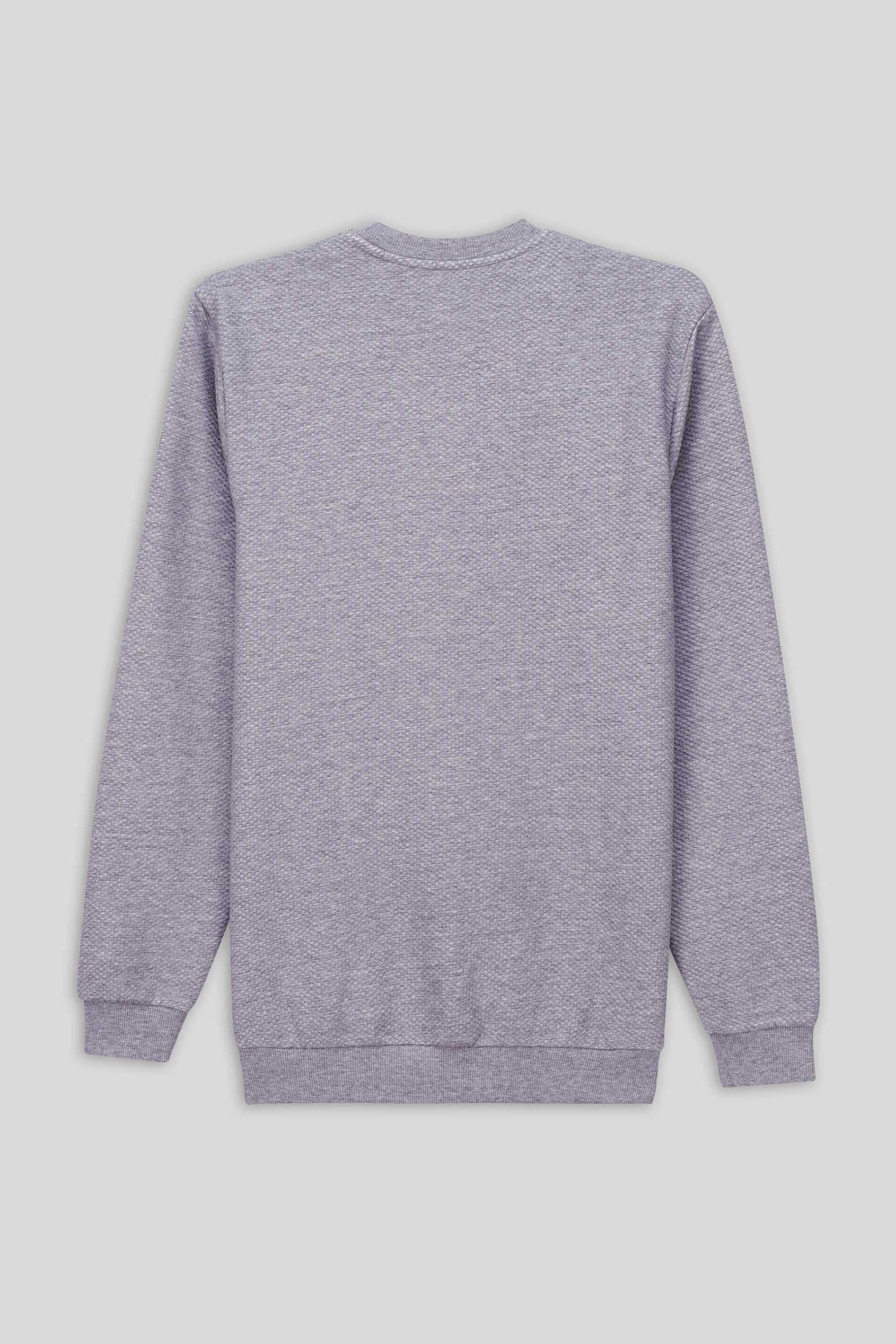 Mens Crew Neck Design Rib Sweatshirt