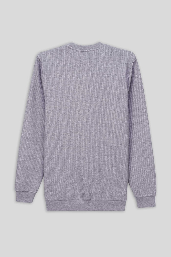 Mens Crew Neck Design Rib Sweatshirt