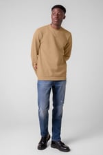 Mens Crew Neck Design Rib Sweatshirt