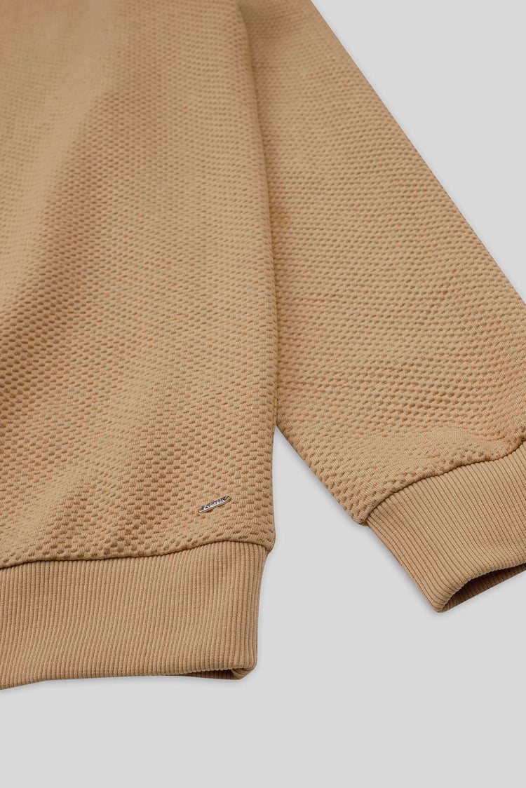 Mens Crew Neck Design Rib Sweatshirt