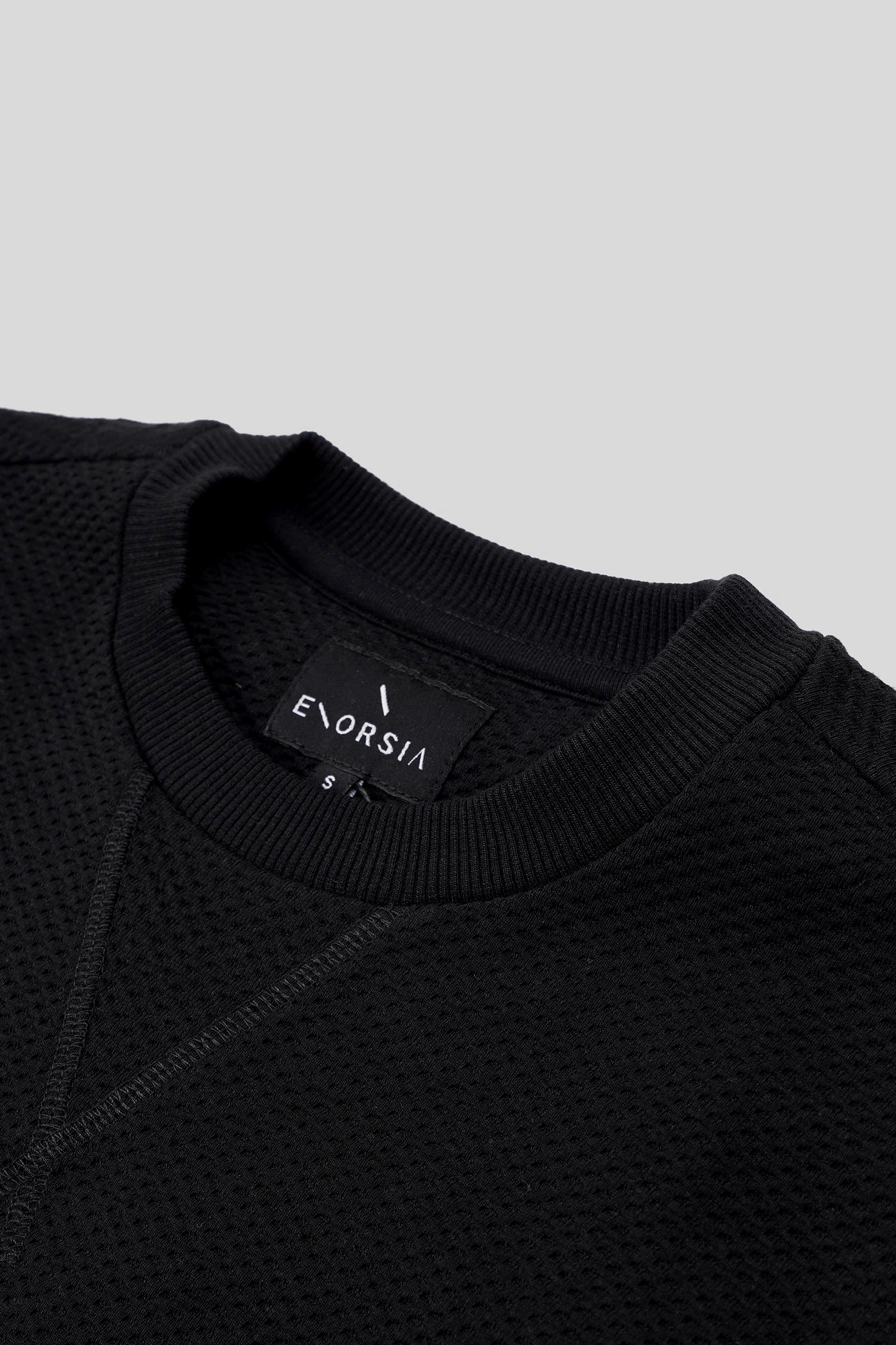 Mens Crew Neck Design Rib Sweatshirt