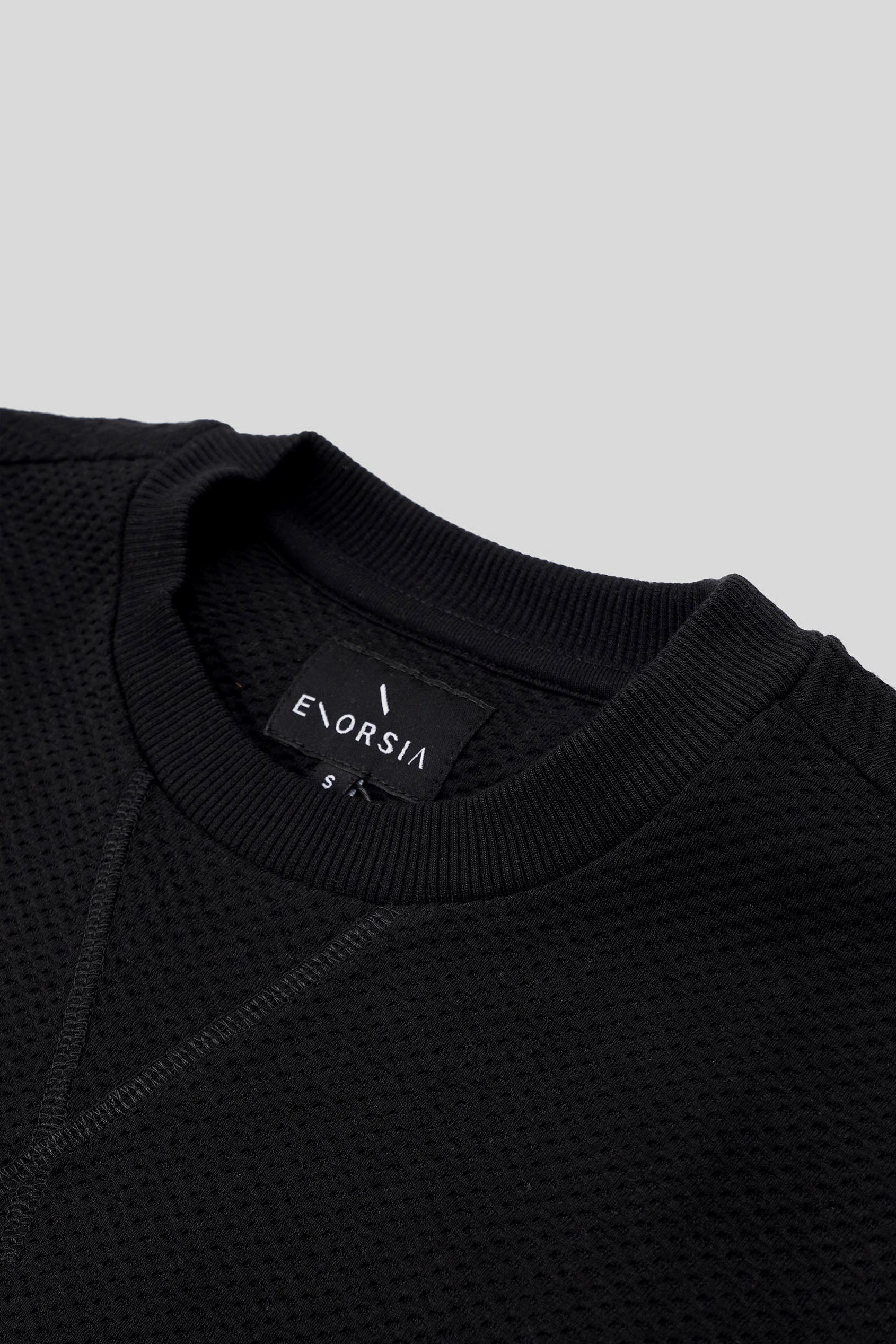 Mens Crew Neck Design Rib Sweatshirt