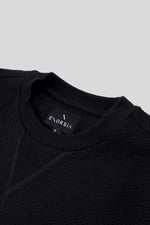 Mens Crew Neck Design Rib Sweatshirt