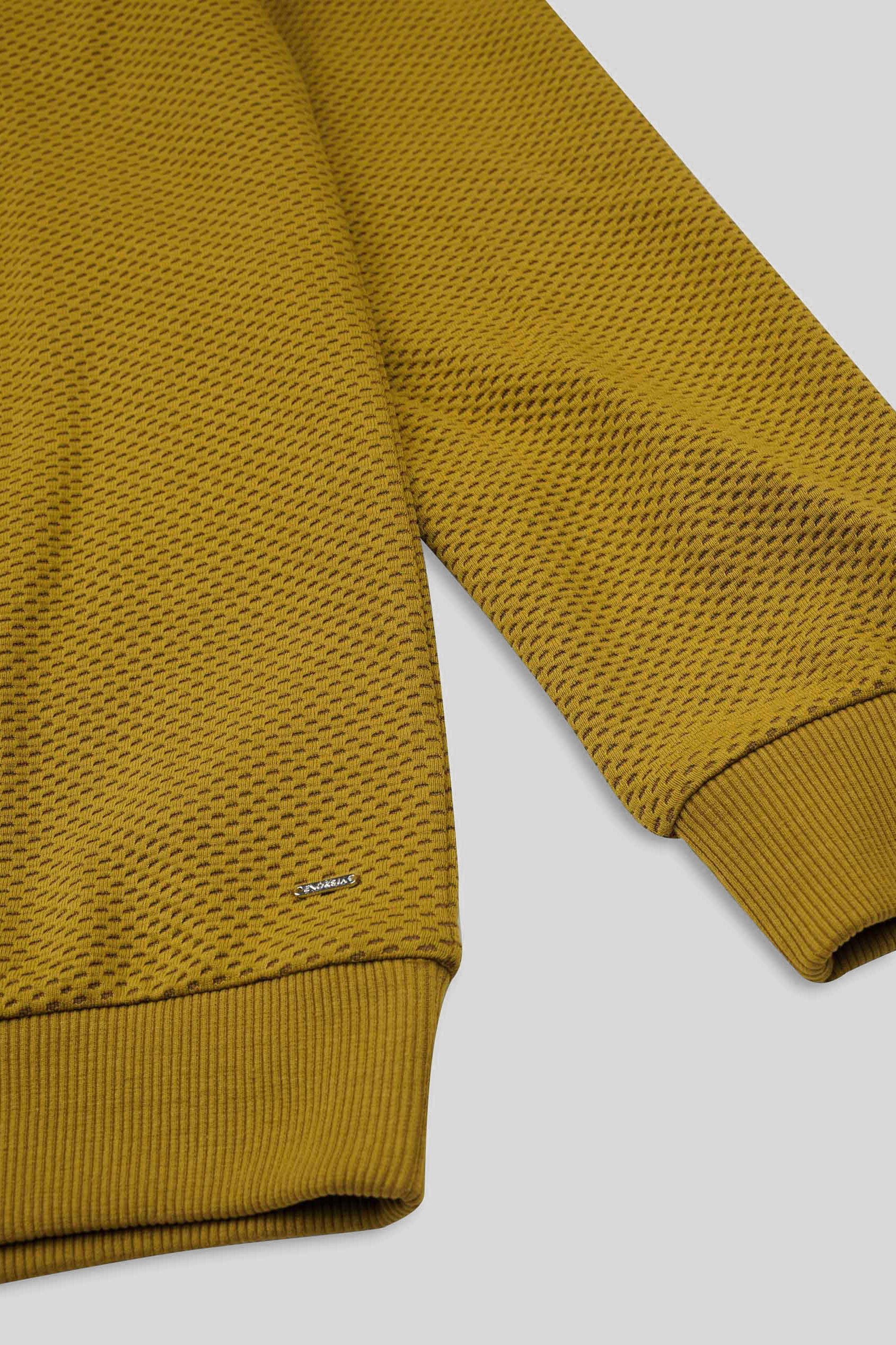 Mens Crew Neck Design Rib Sweatshirt