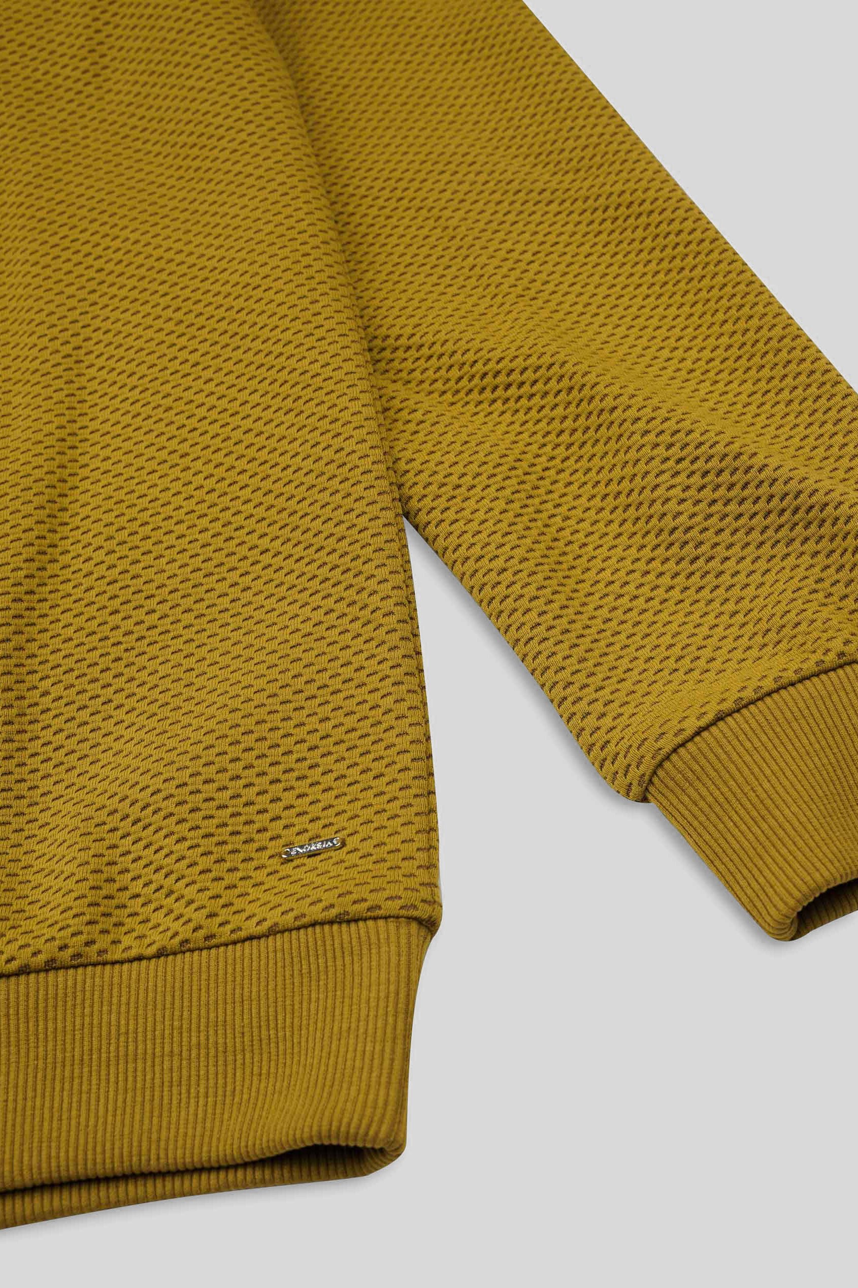 Mens Crew Neck Design Rib Sweatshirt